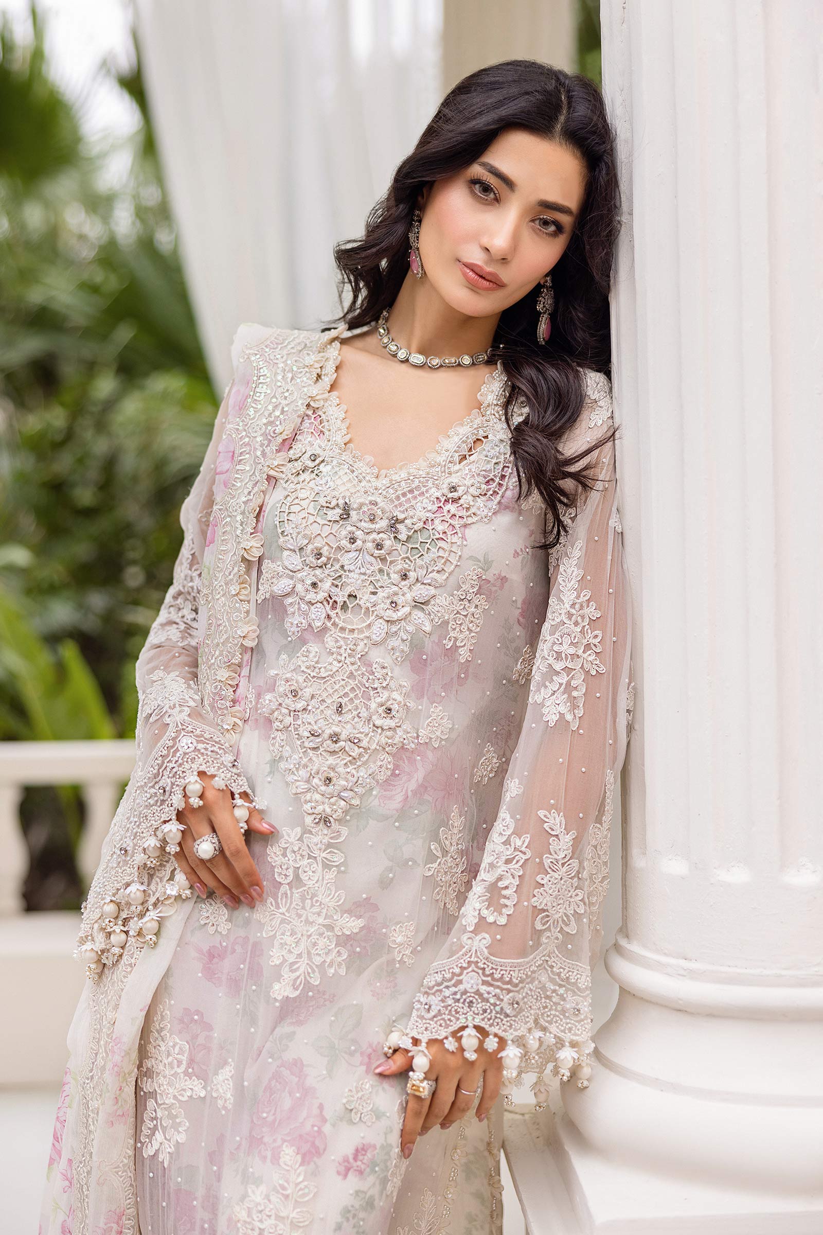Maria-B 3-Piece Unstitched Embroidered Chiffon Suit - Image 3