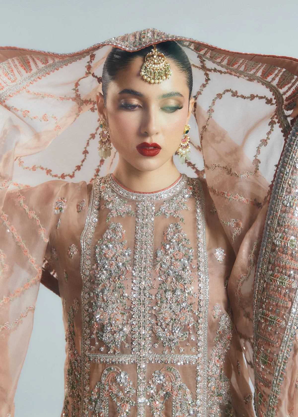 Hussain Rehar Formal Dress Organza - Image 4