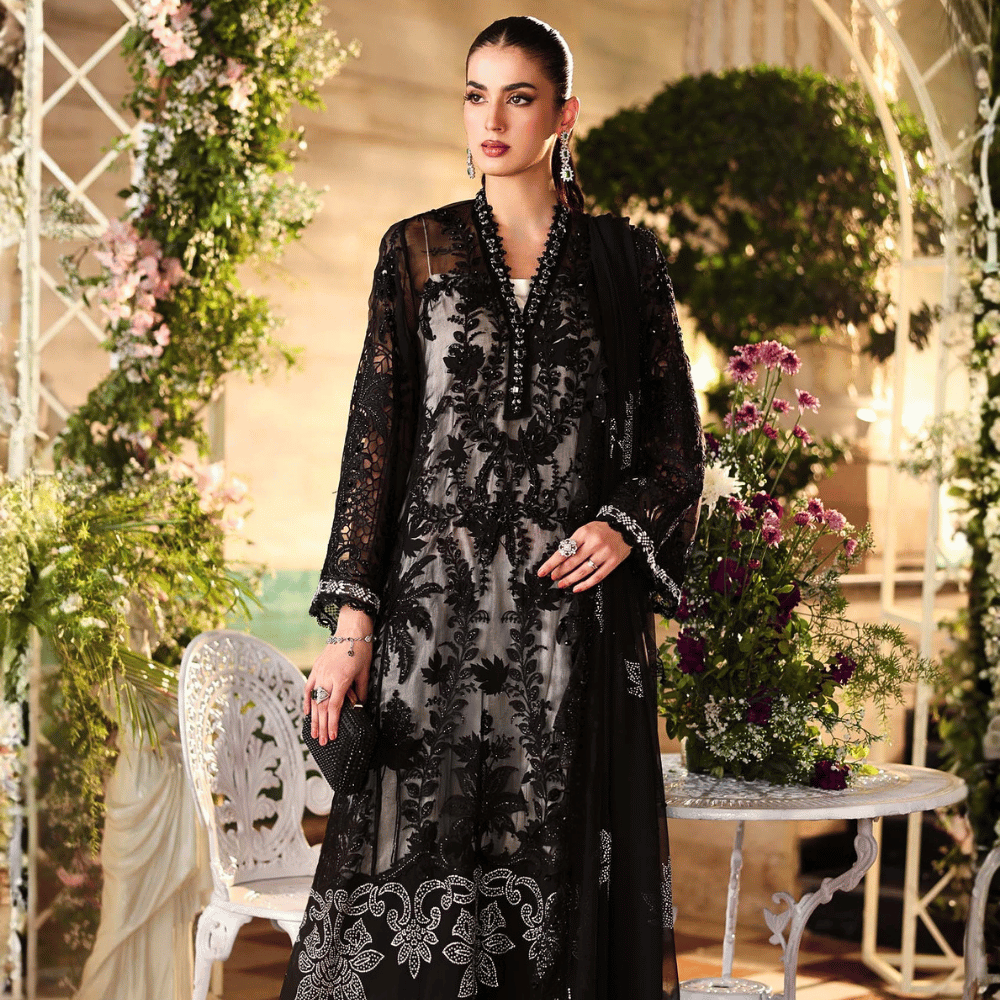 Maria-B 3 Piece Embroidered Chiffon Suit