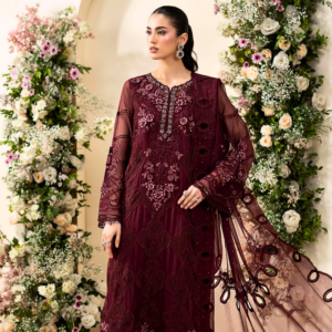 Maria-B 3 Piece Unstitched Embroidered Chiffon Suit
